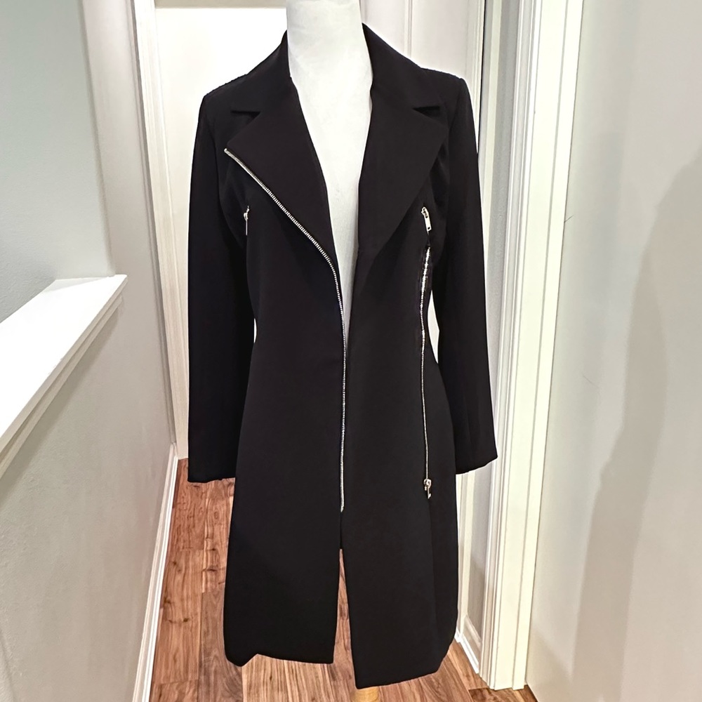 H&M Black Asymmetrical Zip Jacket